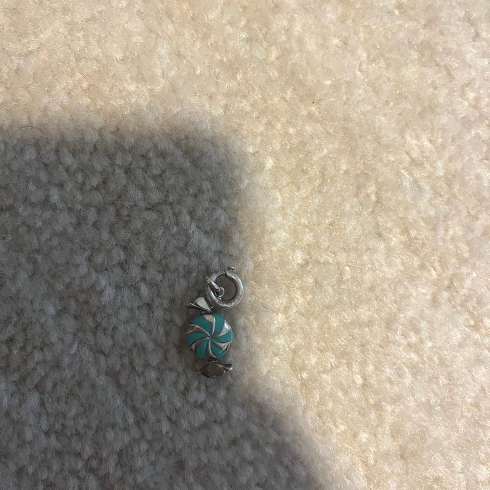 Tiffany Bon Bon Candy Charm In Blue Enamel And Sterling Silver View 2